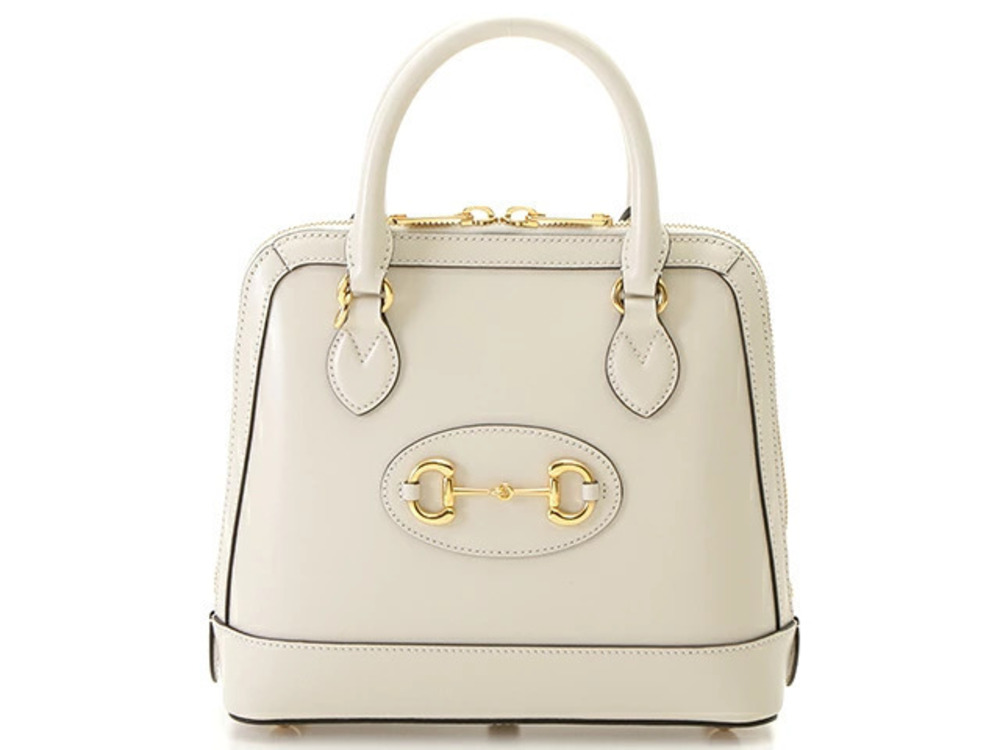 Gucci Horsebit Top Handle Bag White